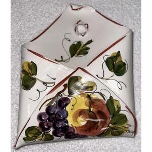 Handmade Italian ITALY Wall Bud Vase Hanging Flowers Pottery Art Ceramic Decor